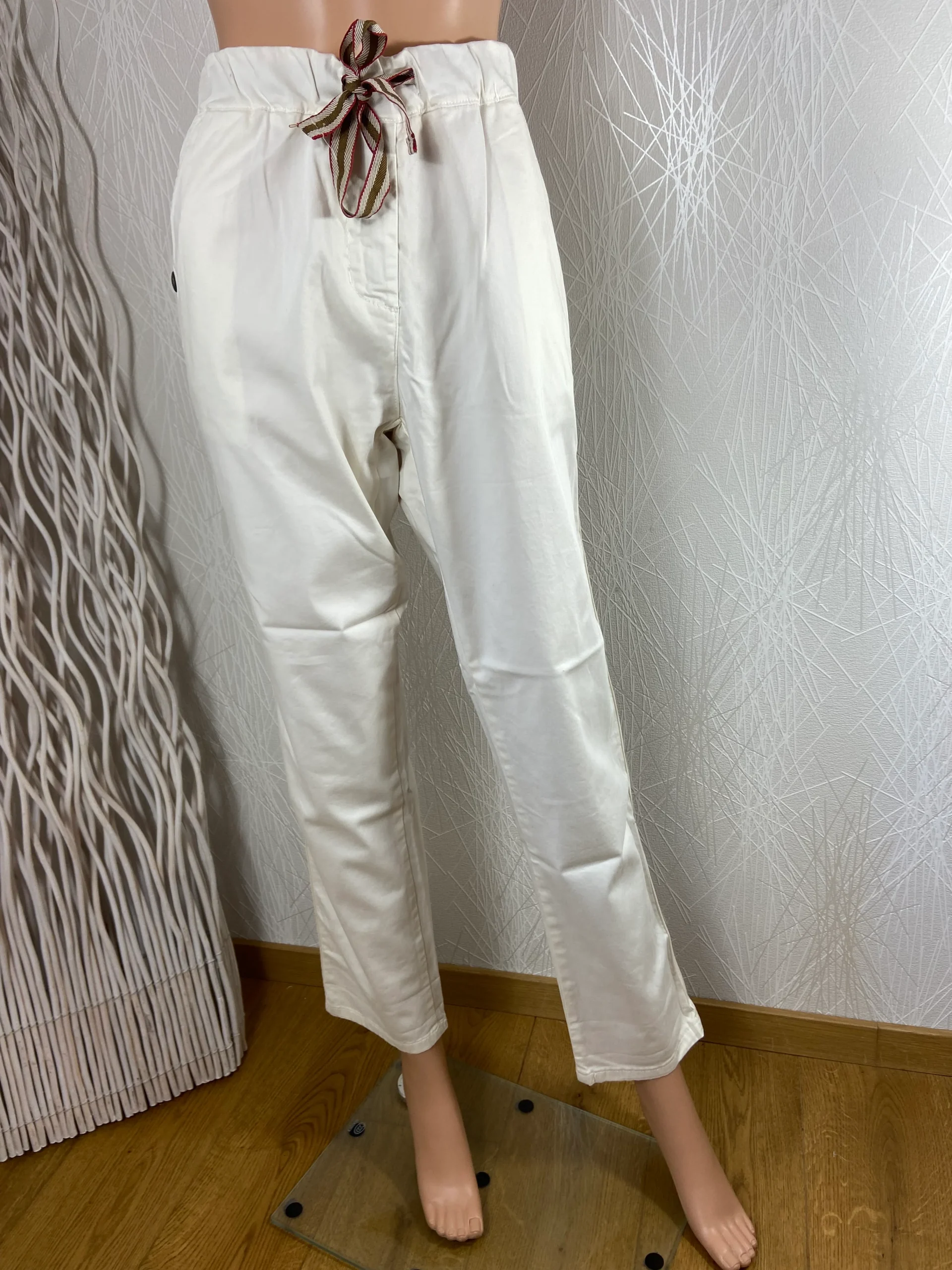 Pantalon léger droit blanc Pako Litto – Image 2