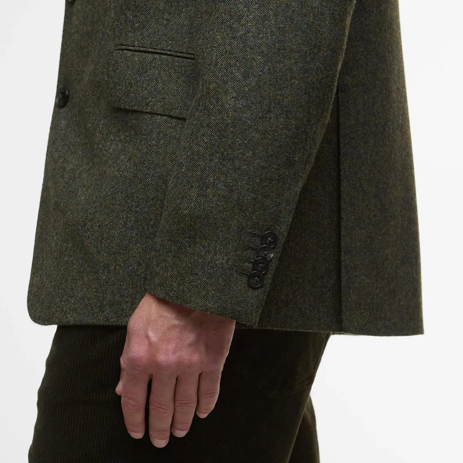 BLAZER TWEED GODFREY SHETLAND MOONS - OLIVE – Image 7