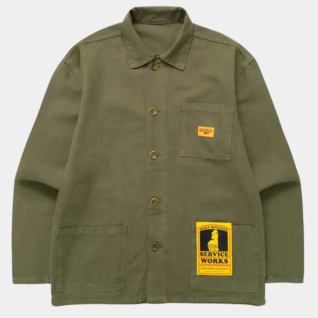 CANVAS CHORE SHIRT - OLIVE – Image 2