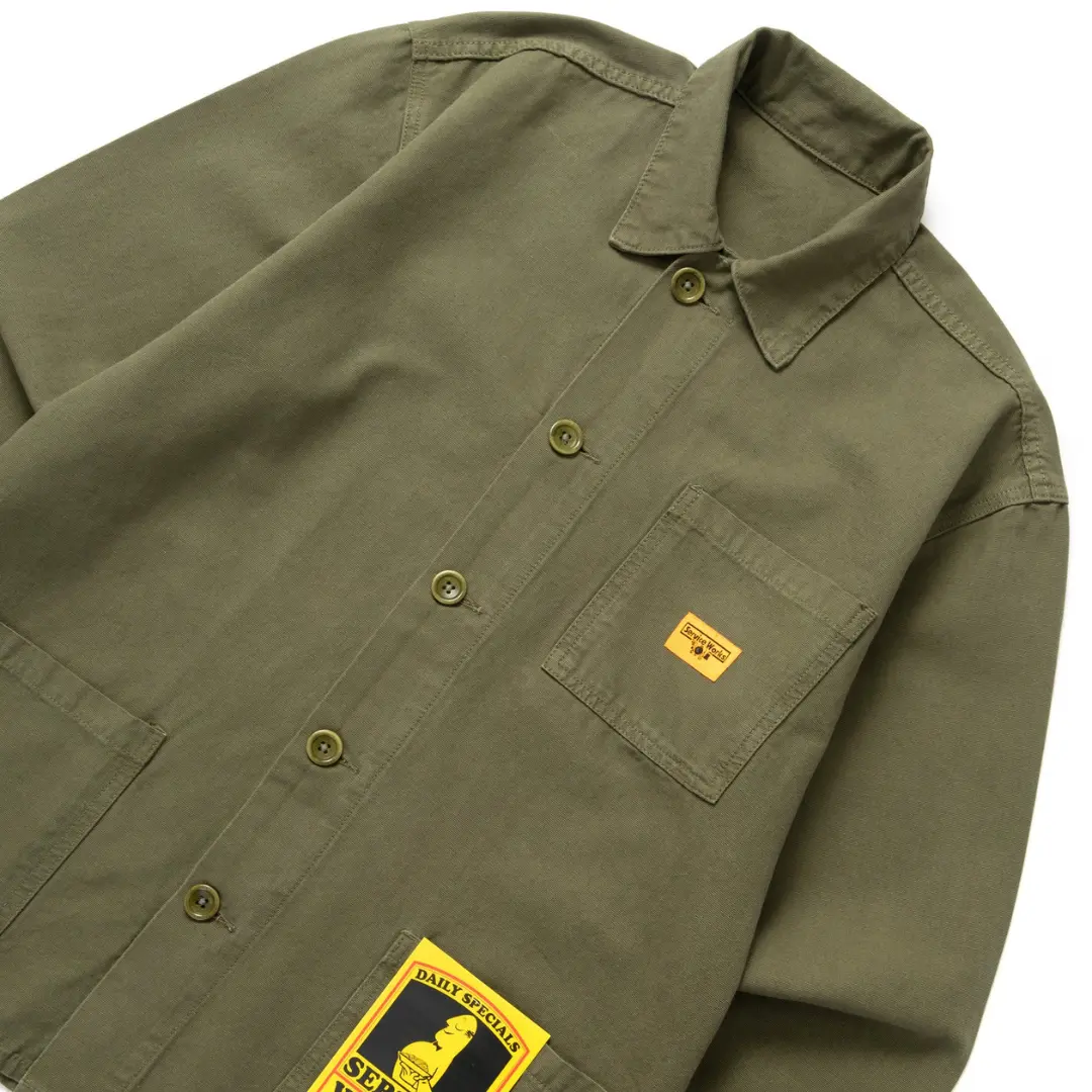 CANVAS CHORE SHIRT - OLIVE – Image 4