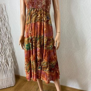 Robe bandeau smocks volant Aller Simplement