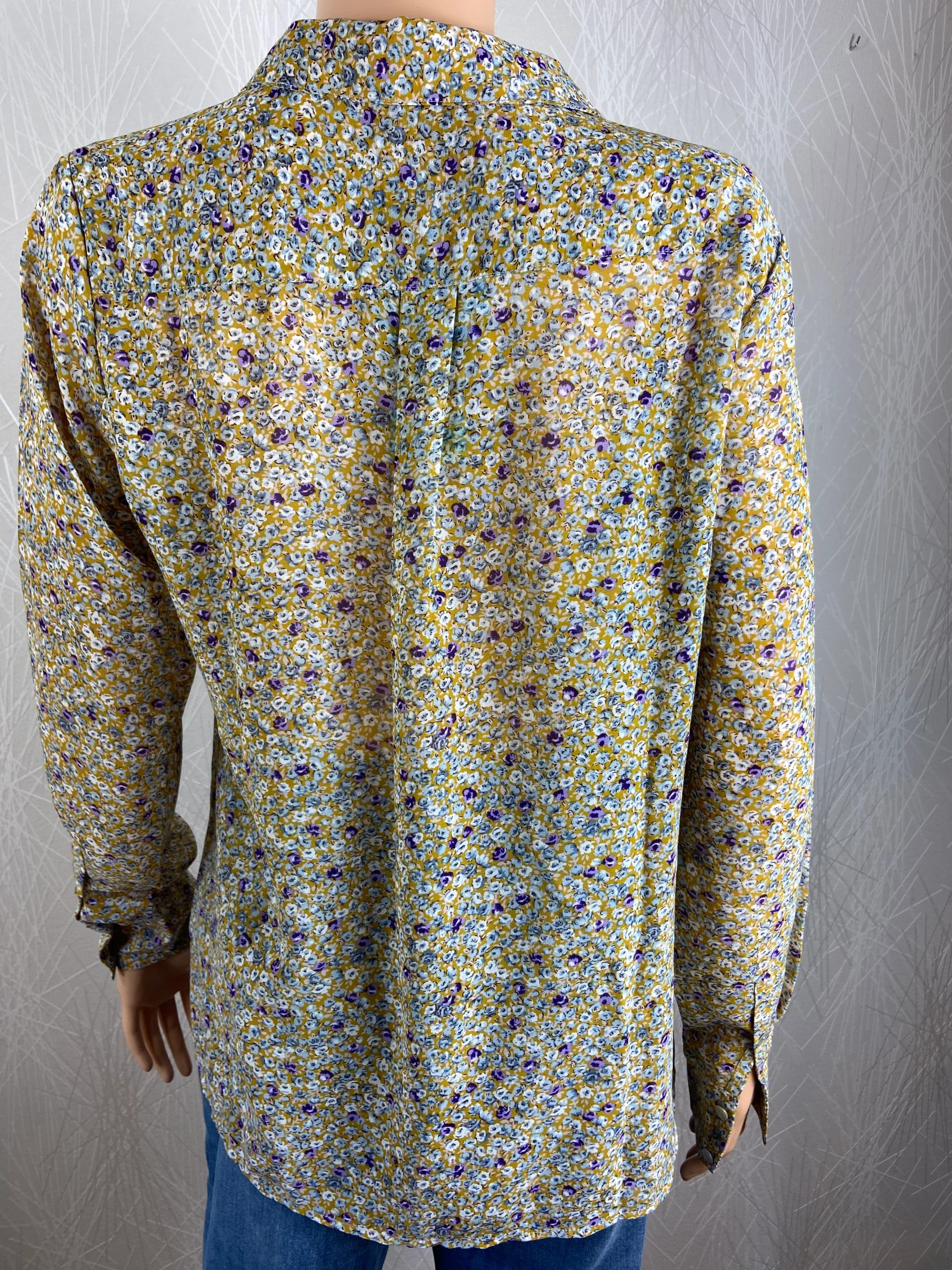 Chemisier motif fleurs Winnie Bow Blouse Essex Gold King Louie – Image 7