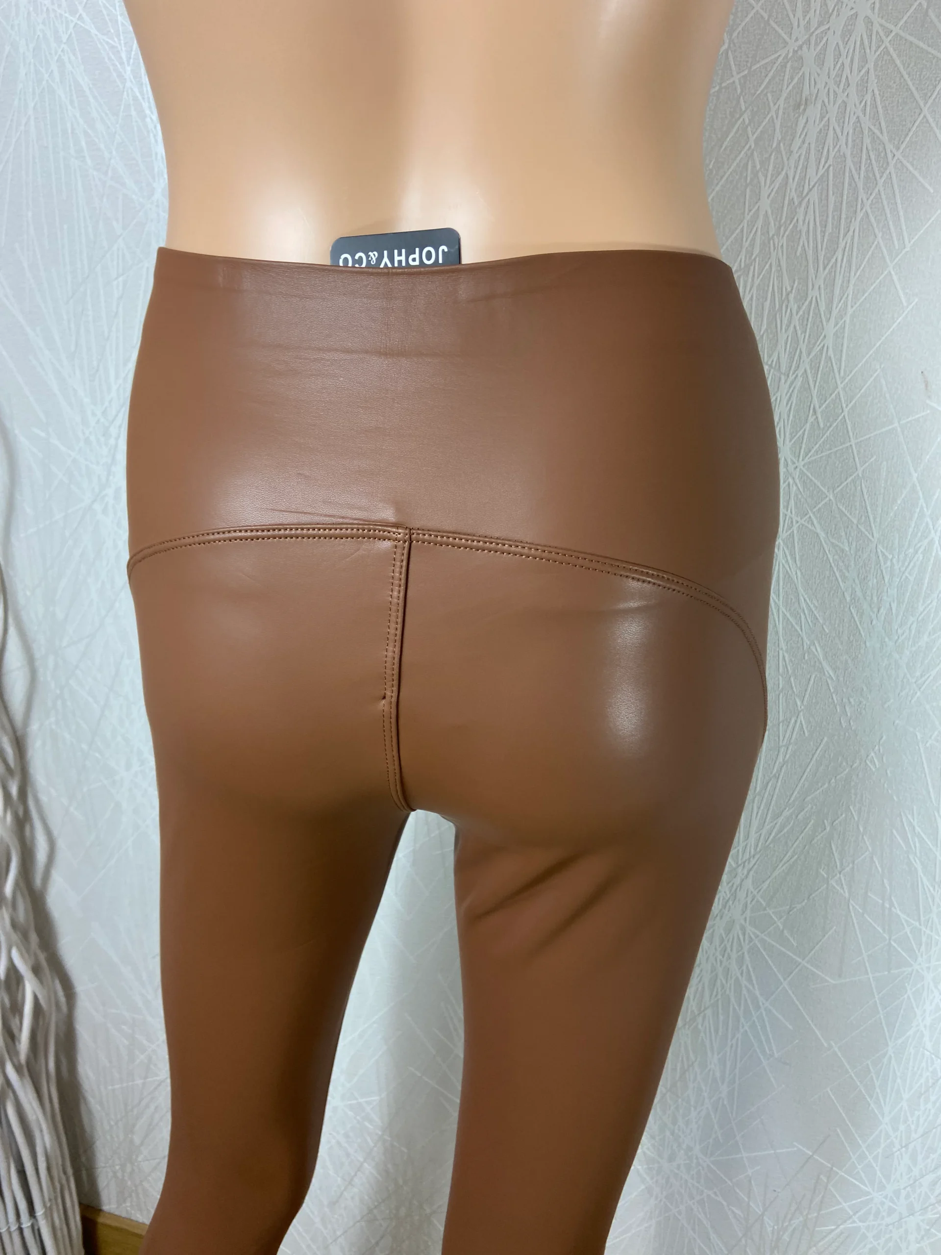 Legging brun cuir synthétique Jophy & Co – Image 6