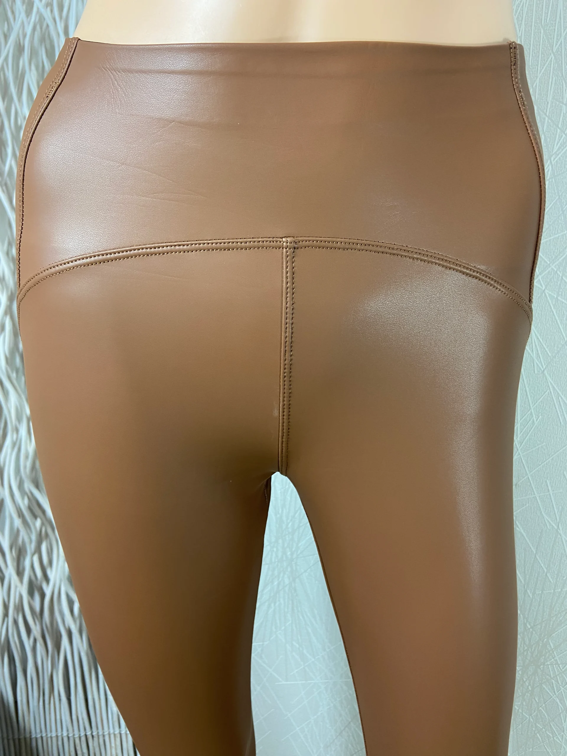 Legging brun cuir synthétique Jophy & Co – Image 3