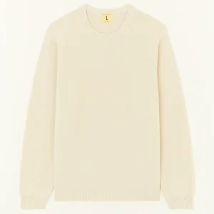 PULL AGOP COTON - BEIGE CHINÉ
