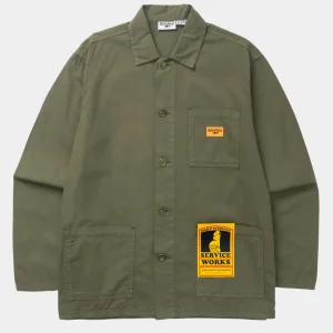 TWILL CHORE SHIRT - OLIVE