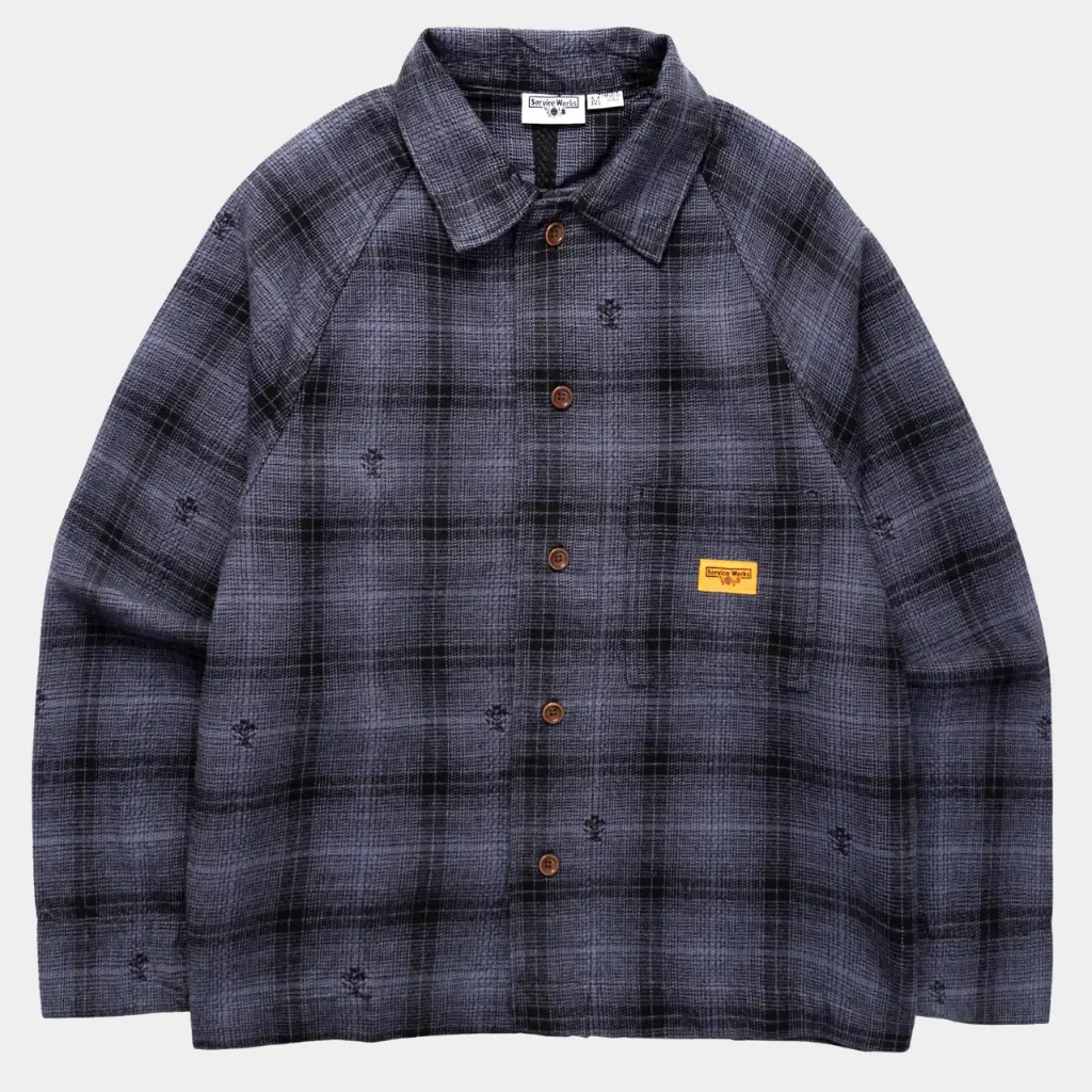 VESTE DE TRAVAIL FLANELLE CHARDON - NOIR – Image 2