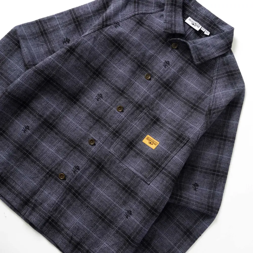 VESTE DE TRAVAIL FLANELLE CHARDON - NOIR – Image 4